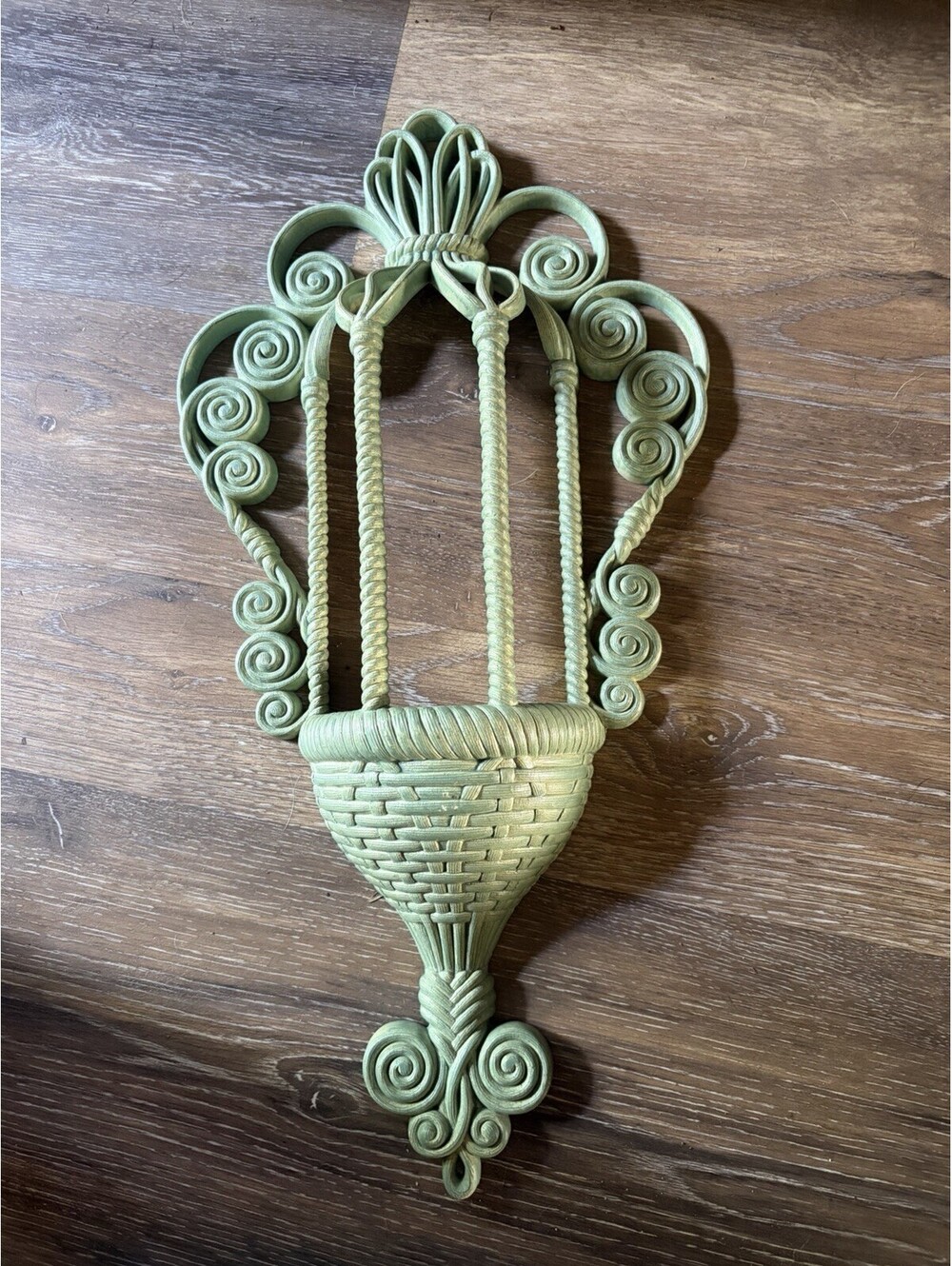 wall hanging decor vintage,Vintage burwood Plaque,art, Vintage Green.